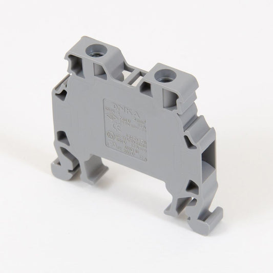 ONKA 4mm2 Conector șină cu șurub bloc terminal șină DIN terminal 2 fire gri, 1010022