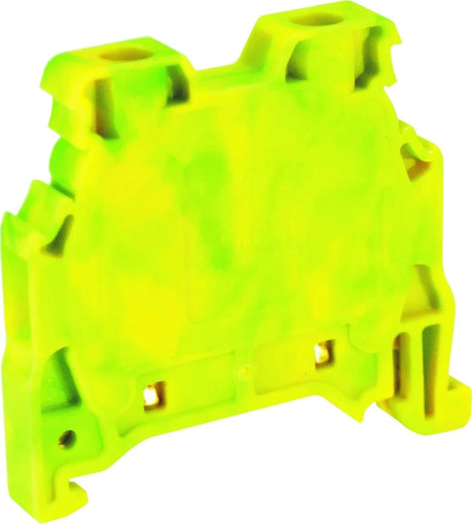 ONKA 6mm2 PE Conector șină cu șurub bloc terminal șină DIN terminal 2 fire gri, 1010541