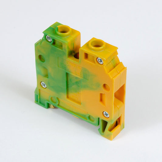 ONKA 16mm2 PE Conector șină cu șurub bloc terminal șină DIN terminal 2 fire gri, 1010532