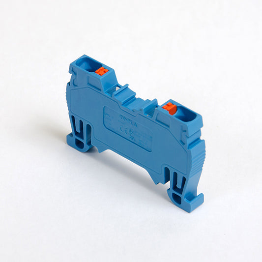 ONKA 4mm2 spring rail connector terminal block DIN rail terminal 2 wires blue, 1020027