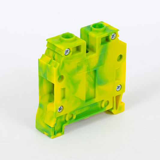 ONKA 35mm2 PE Conector șină cu șurub bloc terminal șină DIN terminal 2 fire gri, 1010533