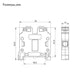 ONKA 16mm2 PE Conector șină cu șurub bloc terminal șină DIN terminal 2 fire gri, 1010532