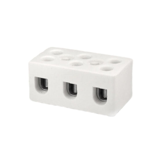 ONKA 6-10mm2 / 3 coils Steatite / Ceramic / Porcelain Connector - PORCELAIN TERMINAL BLOCK, 1070007