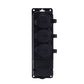 Priză triplă "cauciuc" neagră cu capac ermetic IP44 250V, 16A, SCHUKO 2P+Z, 3KMP-F, Bylion
