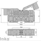ONKA 150mm2 M12 Bloc terminal conector șină cu șurub Terminal șină DIN cu capac de protecție, albastru, 1030091