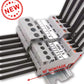 ONKA 6mm2 Hybrid Screw/Spring Rail Connector Terminal Block DIN Rail Terminal Block 2-wire gri, 1040012