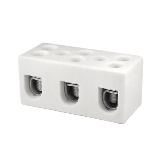 ONKA 25mm2 / 3 coils Steatite / Ceramic / Porcelain Connector - PORCELAIN TERMINAL BLOCK, 1070013