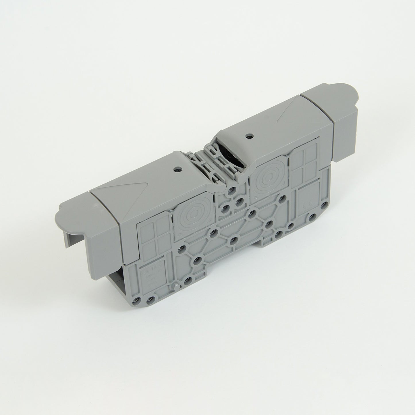 ONKA 95mm2 M8 Screw Rail Connector Terminal Block DIN Rail Terminal with Protective Cover, Gray, 1030059