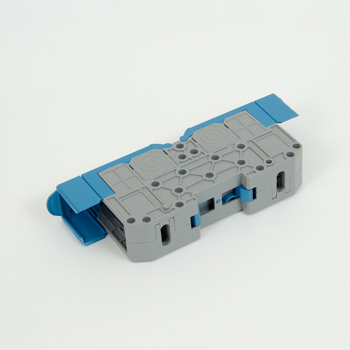ONKA 95mm2 M8 Screw Rail Connector Terminal Block DIN Rail Terminal with Protective Cover, Blue, 1030062