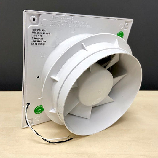Alize ARS - ventilator axial alb pentru baie / WC, montat pe perete, alb, cu grilă silențioasă 120mm, 180 m3/h, 348563