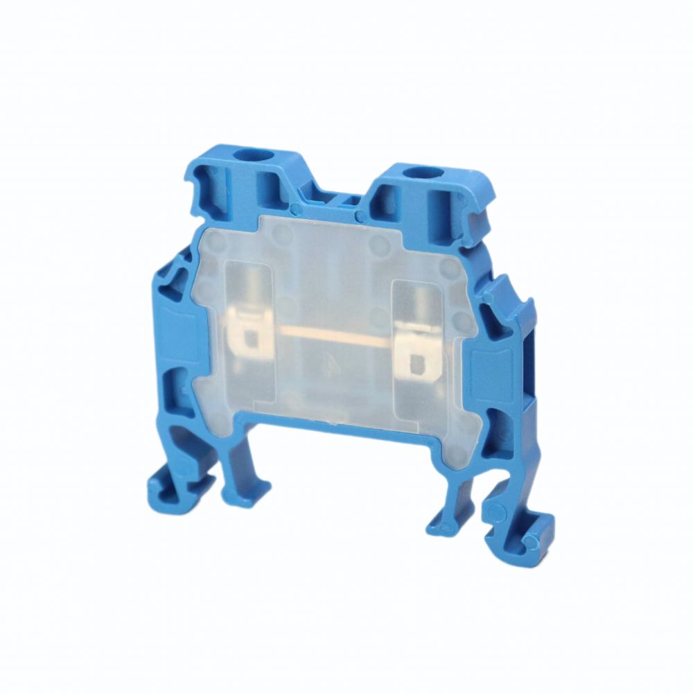 ONKA 1.5mm2 Screw Terminal Block DIN Rail Connector 2 Wires Blue, 1010005