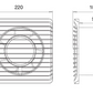 ARS - ventilator axial pentru baie / WC alb, montat pe perete, alb, cu grilă silențioasă 150mm, 280 m3/h, 340043