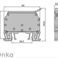 ONKA 6mm2 screw connection terminal block fuses (fuses not included) gray, 1010241