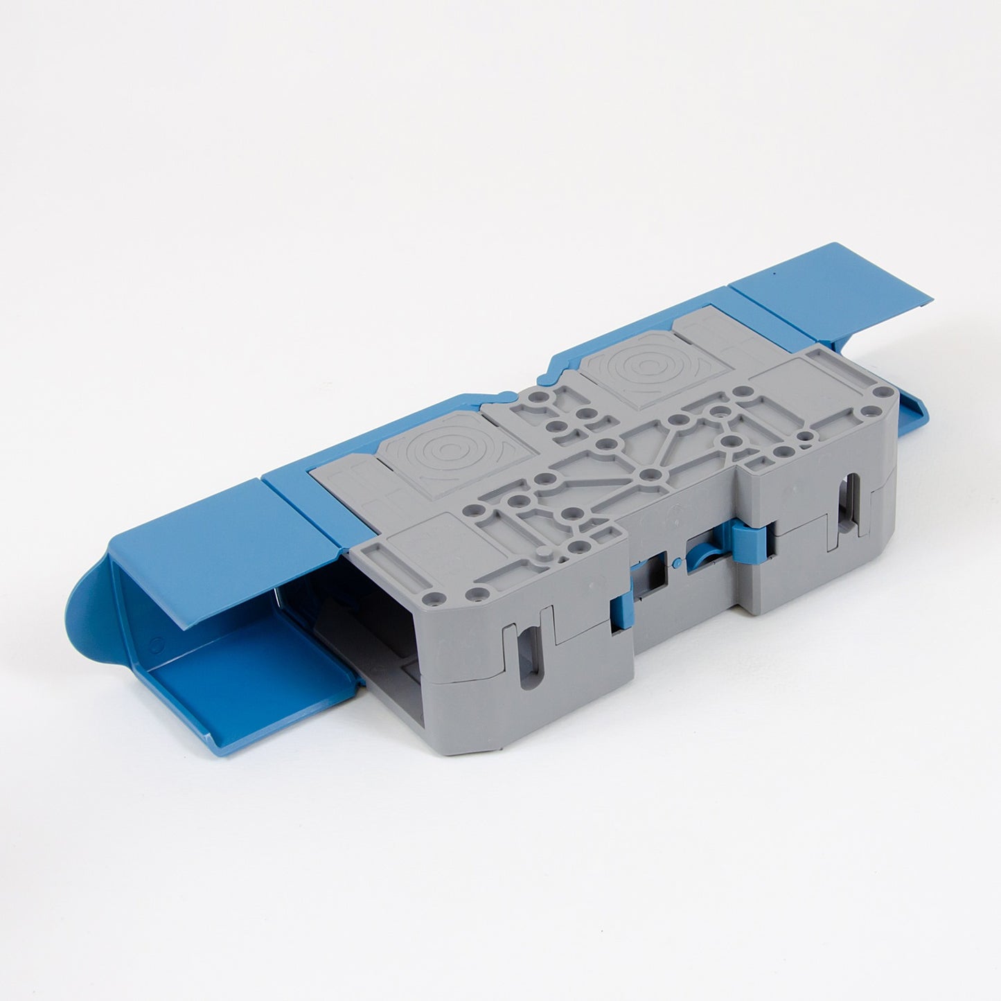 ONKA 120mm2 M10 Bloc terminal conector șină cu șurub Terminal șină DIN cu capac de protecție, albastru, 1030076