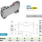 ONKA 6mm2 Hybrid Screw/Spring Rail Connector Terminal Block DIN Rail Terminal Block 2-wire gri, 1040012