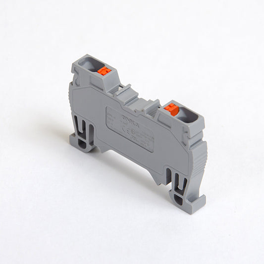 ONKA 4mm2 spring connector for rail, DIN rail terminal strip, 2-wire terminal strip gray, 1020024