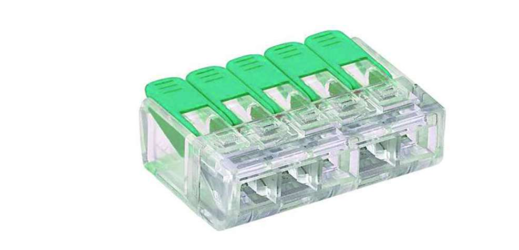 Screwless Push-in quick connector, 5 wires