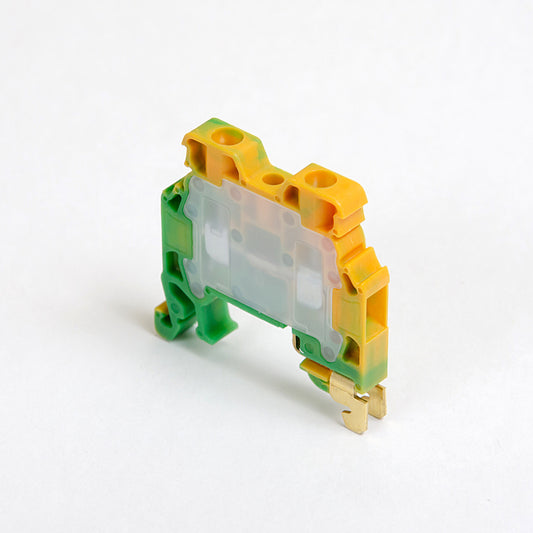 ONKA 2,5mm2 PE Conector șină cu șurub bloc terminal șină DIN terminal 2 fire gri, 1010219