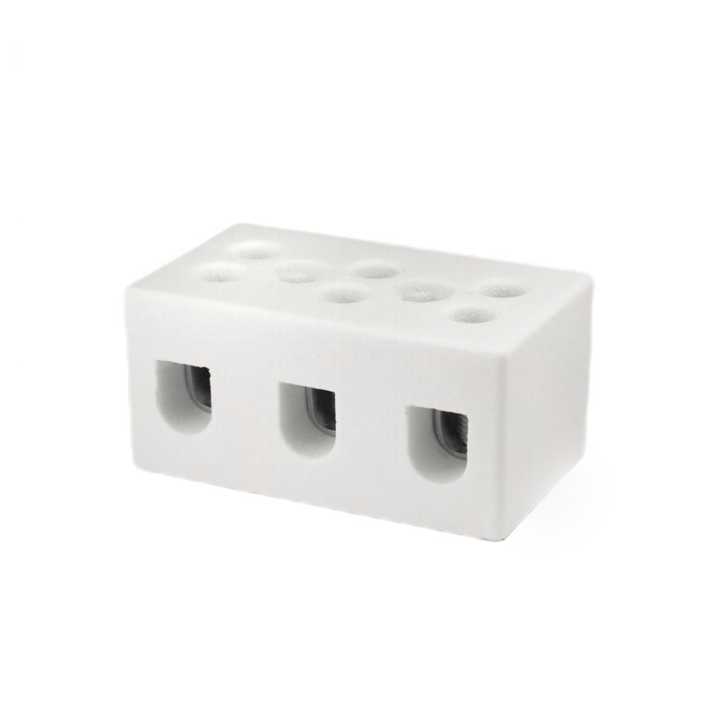 ONKA 2.5-4mm2 / 3-rail Steatit / Ceramic / Porcelain Conector - BLOC TERMINAL PORCELAIN, 1070003