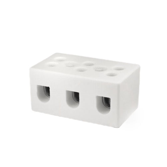 ONKA 2.5-4mm2 / 3-rail Steatit / Ceramic / Porcelain Conector - BLOC TERMINAL PORCELAIN, 1070003