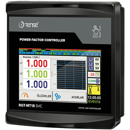 RGT-MT18 - Controler putere reactivă 18 nivele +TCR cu RS485 ModBus