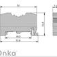 ONKA 4mm2 PE arc șină conector bloc terminal șină DIN terminal 2 fire gri, 1020299