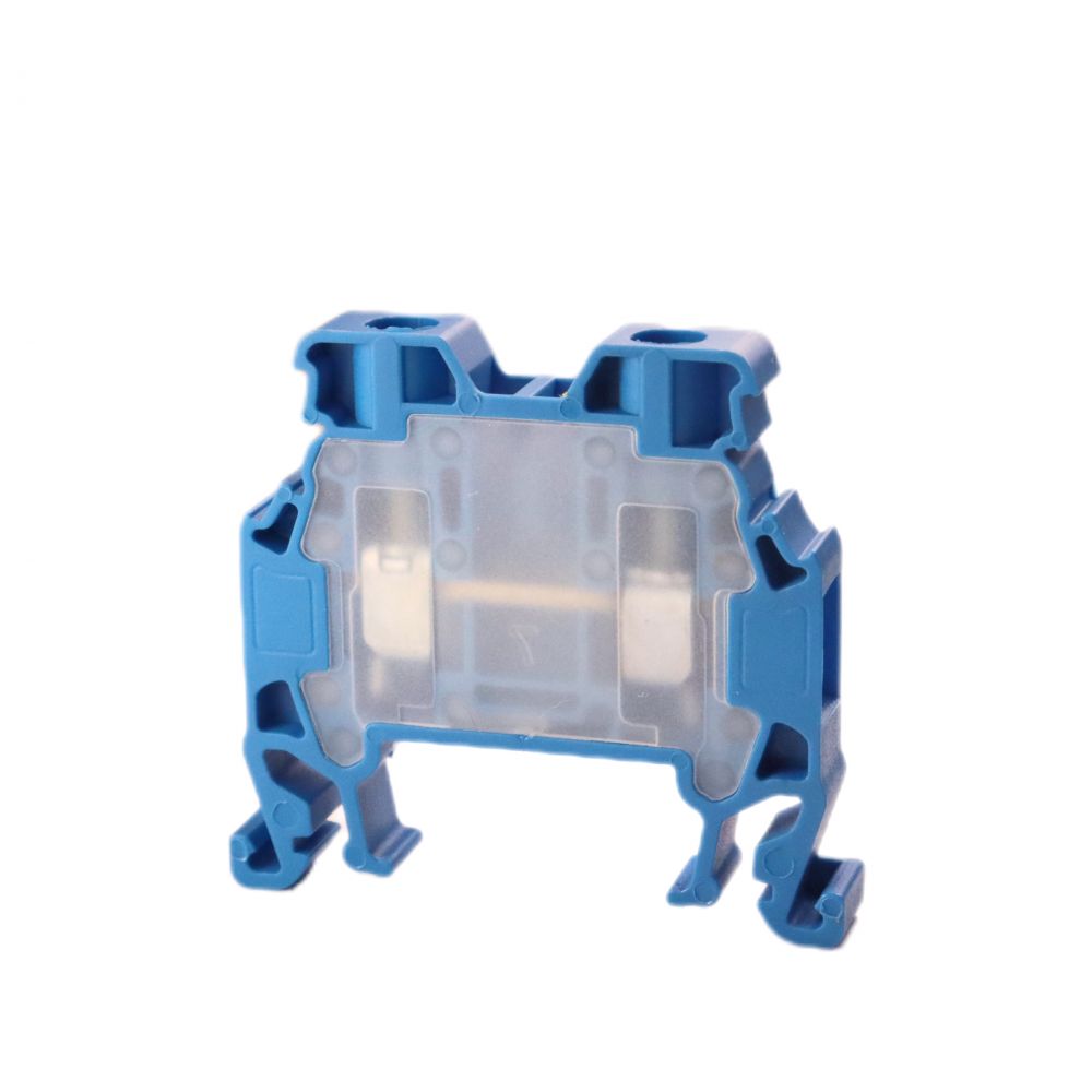 ONKA 4mm2 Screw terminal block DIN rail connector 2 wires blue, 1010025