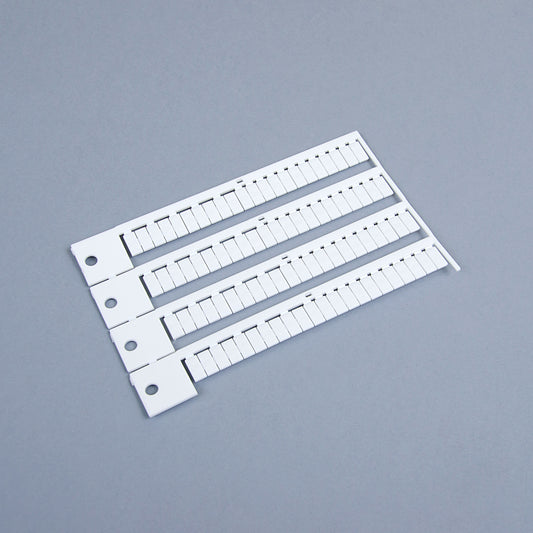 OD10-5P  ETICHETĂ COMBINATĂ DE DETACHARE FĂRĂ IMPRIMARE (pentru blocuri de borne de 1,5 mm²)