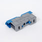 ONKA 50mm2 M8 Bloc terminal conector șină cu șurub Terminal șină DIN cu capac de protecție, albastru, 1030034