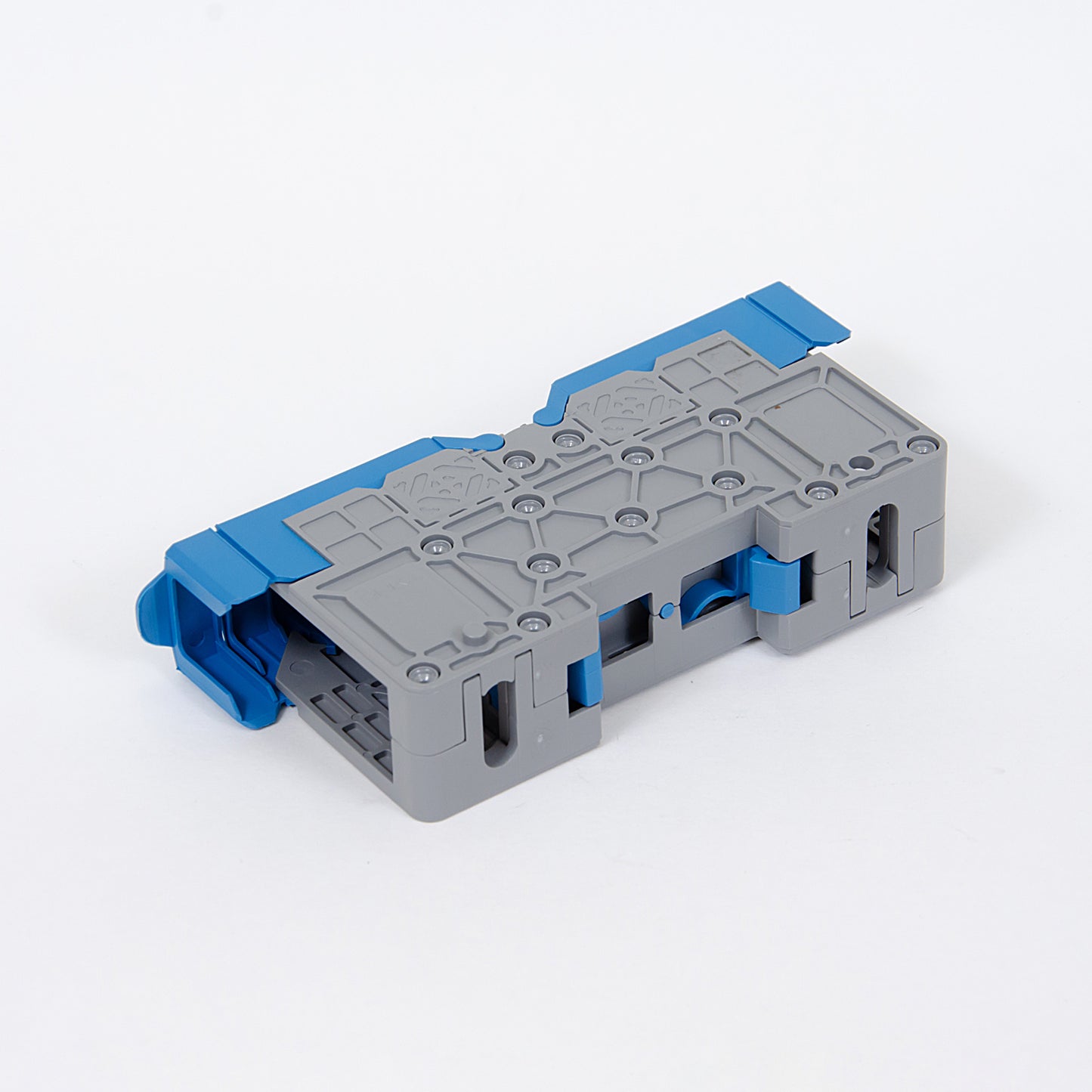 ONKA 50mm2 M8 Bloc terminal conector șină cu șurub Terminal șină DIN cu capac de protecție, albastru, 1030034