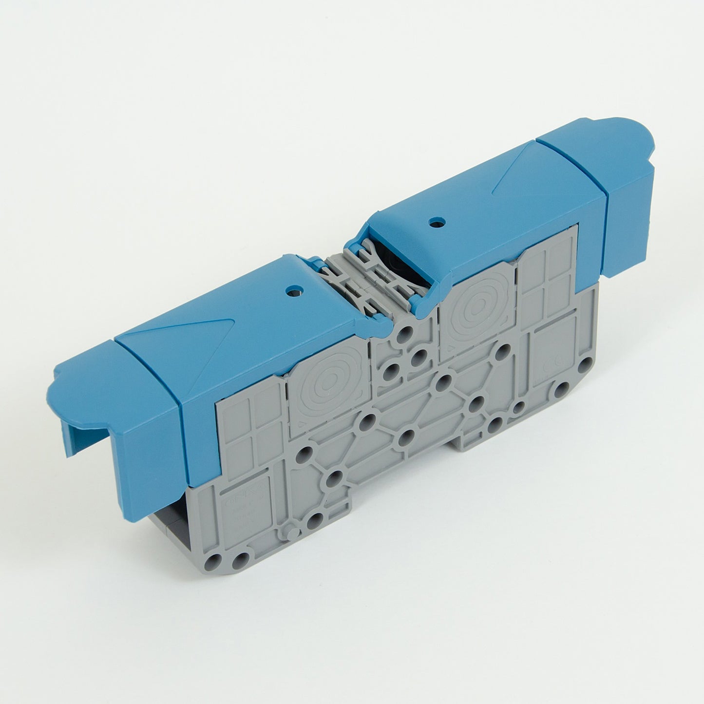 ONKA 70mm2 M8 Screw Rail Connector Terminal Block DIN Rail Terminal with Protective Cover, Blue, 1030048