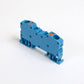 ONKA 6mm2 spring rail connector terminal block DIN rail terminal 2 wires blue, 1020037