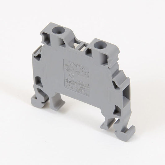 ONKA 1.5mm2 Screw terminal block DIN rail connector terminal 2 wires gray, 1010002
