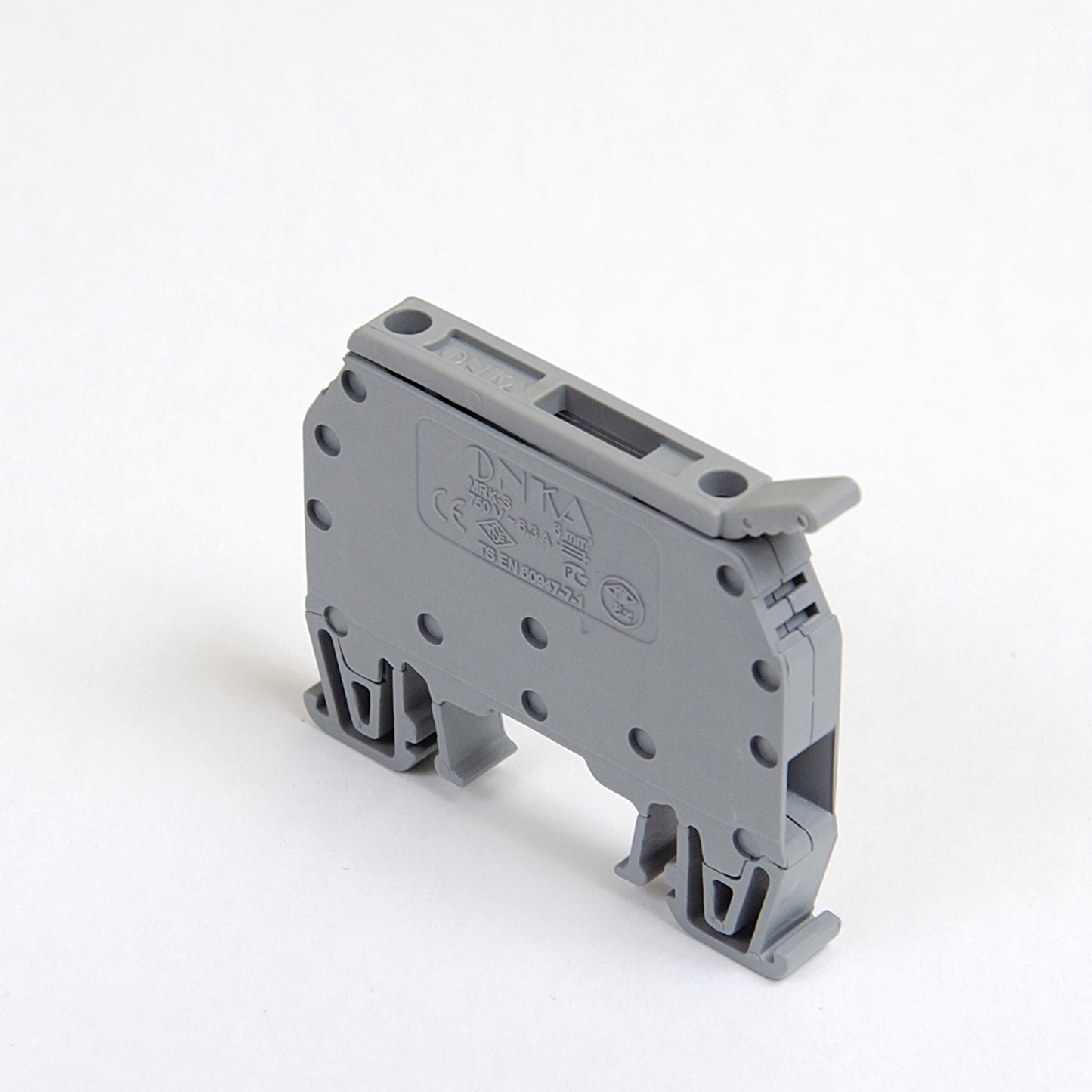ONKA 6mm2 screw connection terminal block fuses (fuses not included) gray, 1010241