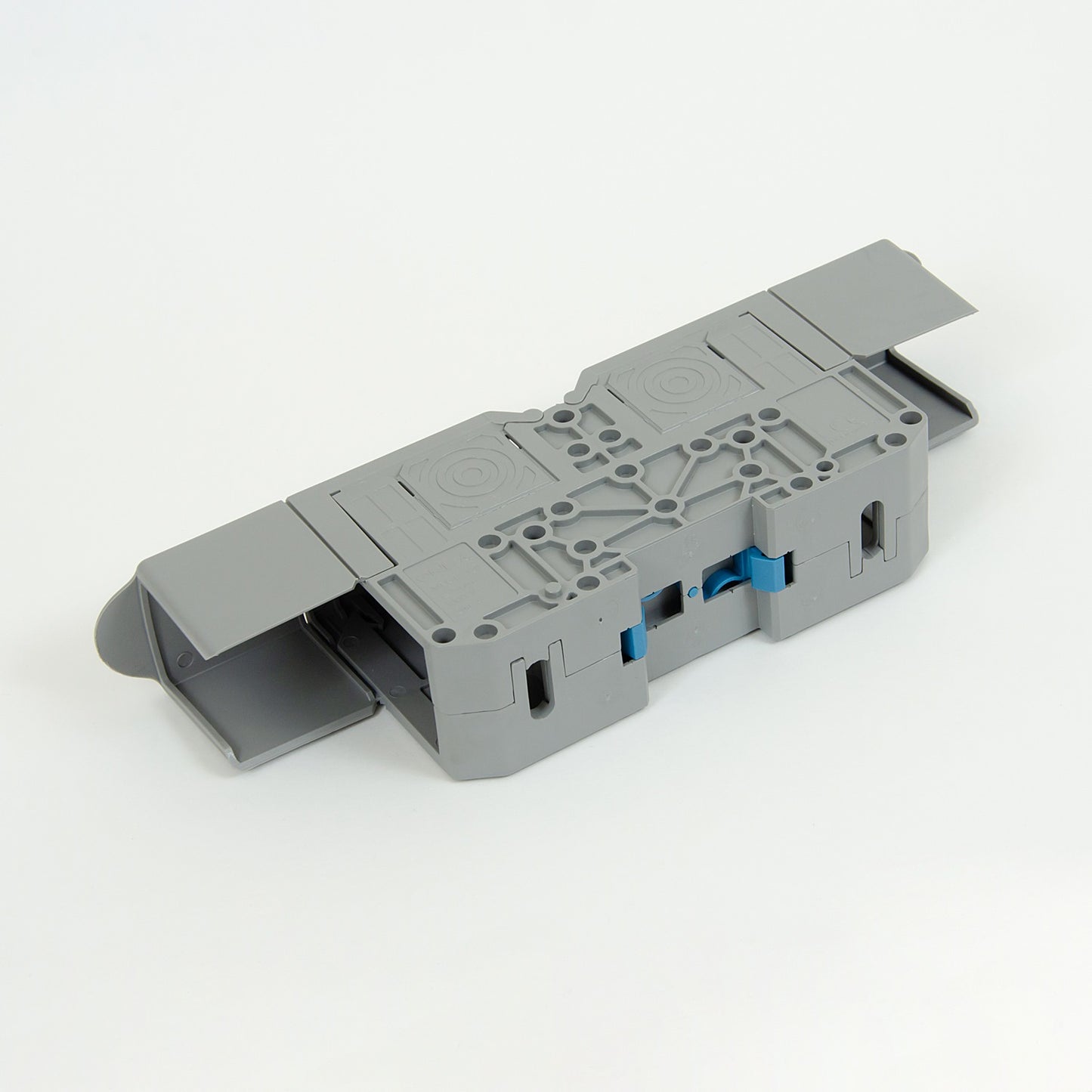 ONKA 120mm2 M10 Screw Rail Connector Terminal Block DIN Rail Terminal with Protective Cover, Gray, 1030073