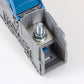 ONKA 120mm2 M10 Bloc terminal conector șină cu șurub Terminal șină DIN cu capac de protecție, albastru, 1030076