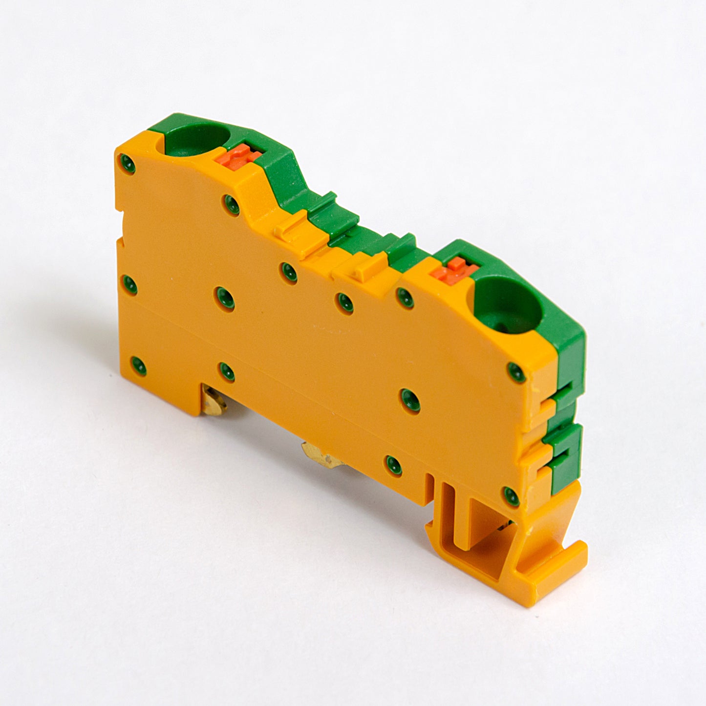 ONKA 10mm2 PE spring rail connector terminal block DIN rail terminal 2 wires gray, 1020300