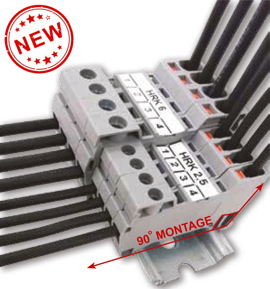 ONKA 2.5mm2 Hybrid Screw / Spring Rail Terminal Block Terminal Block DIN Rail Terminal Block 2-wire grey, 1040002
