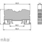 ONKA 10mm2 spring rail connector terminal block DIN rail terminal 2 wires blue, 1020047