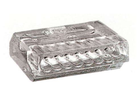 Transparent Push-in cable connector, 2,5 mm², 8 poles