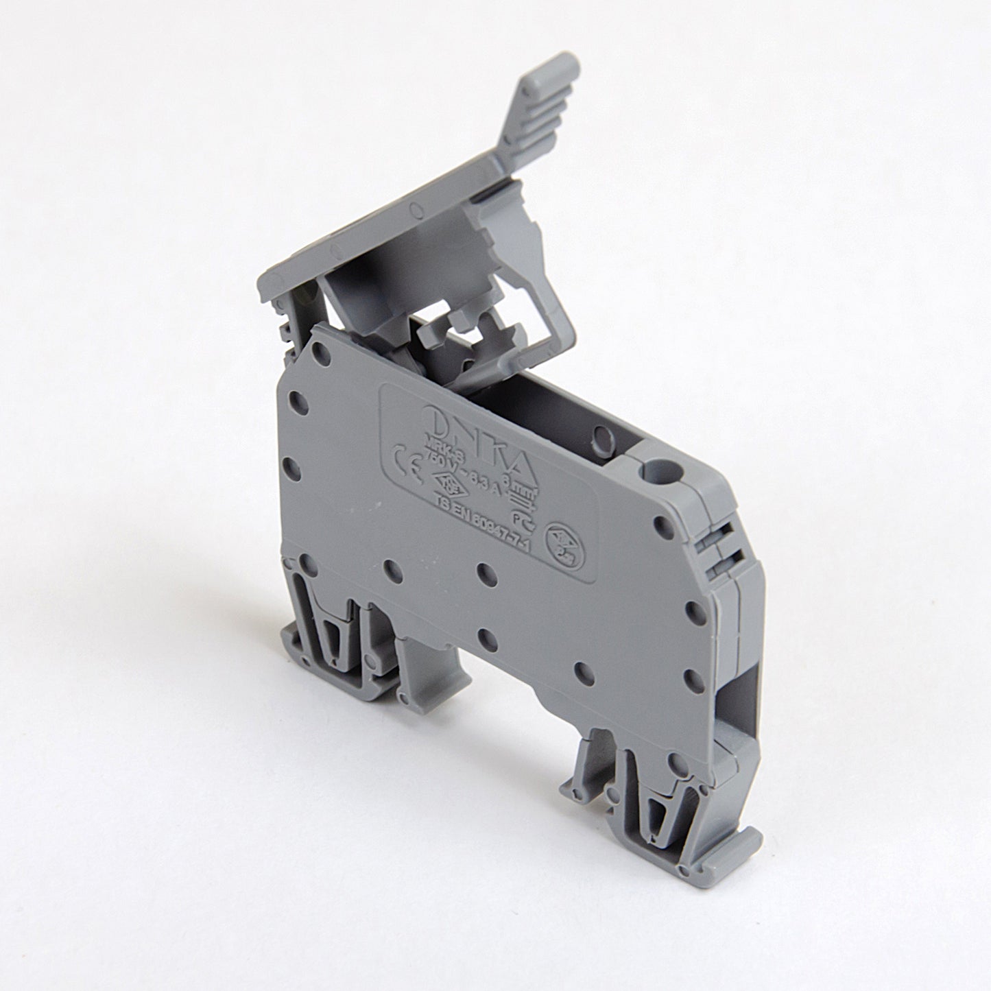 ONKA 6mm2 screw connection terminal block fuses (fuses not included) gray, 1010241