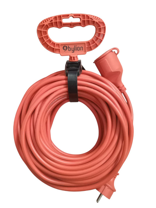 15 m, 16A extension cable with 3x1,5mm2 copper cable, IP44 with connector, French type