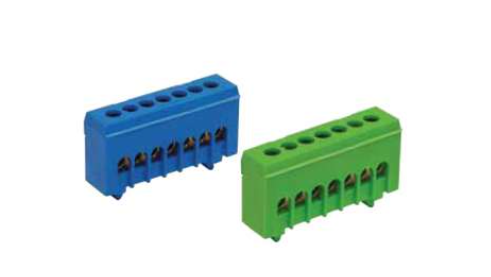 Junction bridge, number of terminals 7, cross-section 16 mm2, green