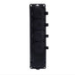 4x priză de cauciuc "cauciuc" negru cu capac ermetic IP44, 250V, 16A, SCHUKO 2P+Z, 4KMP-F, Bylion
