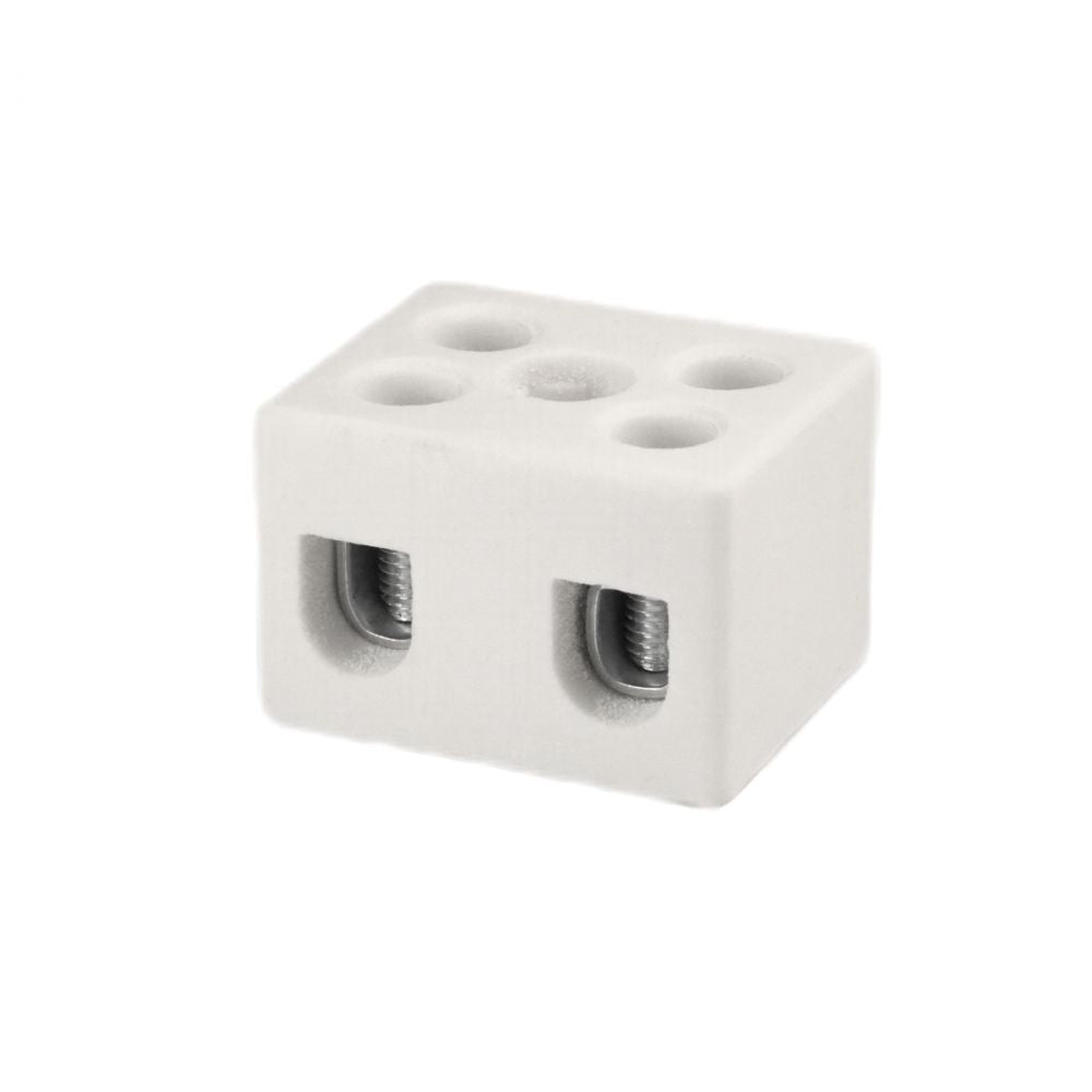 ONKA 4-6mm2 / 2-rail Steatit / Ceramic / Porcelain Conector - BLOC TERMINAL PORCELAIN, 1070004