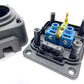 Soclu de suprafață negru "cauciuc" 250V, 16A, IP44, SCHUKO 2P+Z, 1KMP-F, Bylion