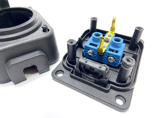 Soclu de suprafață negru "cauciuc" 250V, 16A, IP44, SCHUKO 2P+Z, 1KMP-F, Bylion