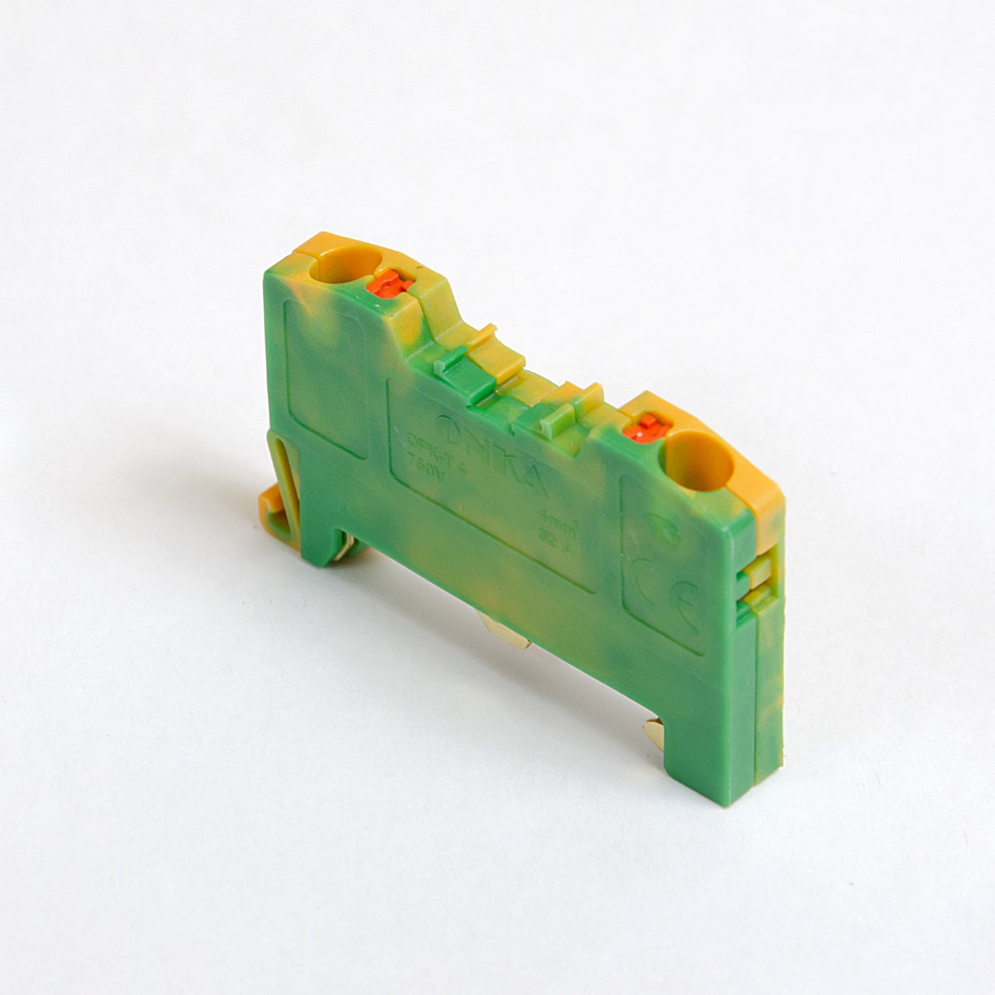 ONKA 4mm2 PE arc șină conector bloc terminal șină DIN terminal 2 fire gri, 1020299
