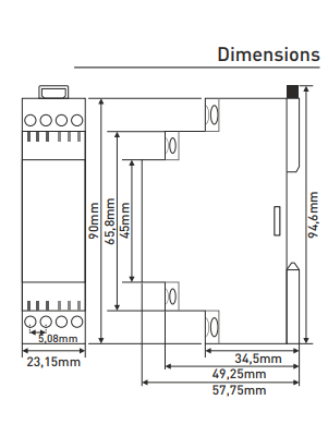 Digital overcurrent relay with surge protection TRM-30M