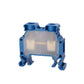 ONKA 10mm2 Screw terminal block DIN rail connector 2 wires blue, 1010045